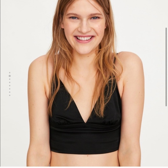 zara satin bralette